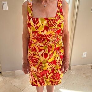 Ralph Lauren dress. Size 10. Red and yellow.​​​​​​​​​​​​​​​​​​​​​​